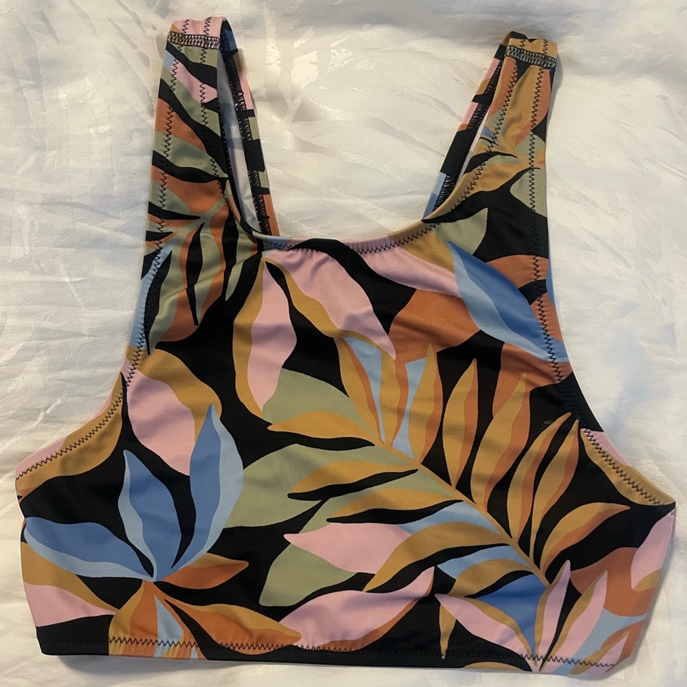Colorful Leaf Print Billabong Bikini Set